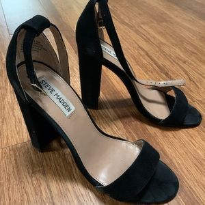 Steve Madden Carrson Black Block Heel Sandal